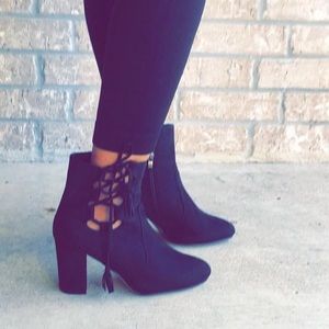 Black Tassel Booties